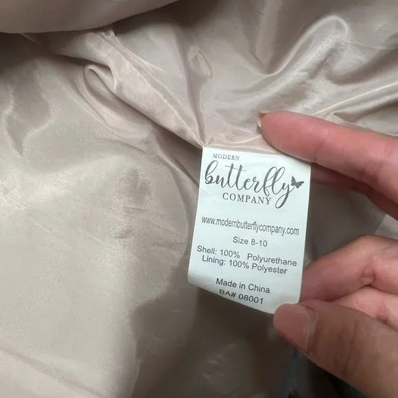 Wild Fable Blush Leather Jacket with Gold Accents - Picture 5 of 5